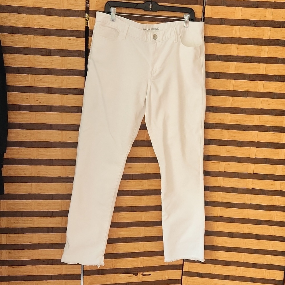 Banana Republic Frayed bottom skinny jeans